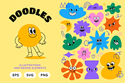 Doodles, vector funny mascots, a Graphic by venimo (Thumbnail 1 of 9)
