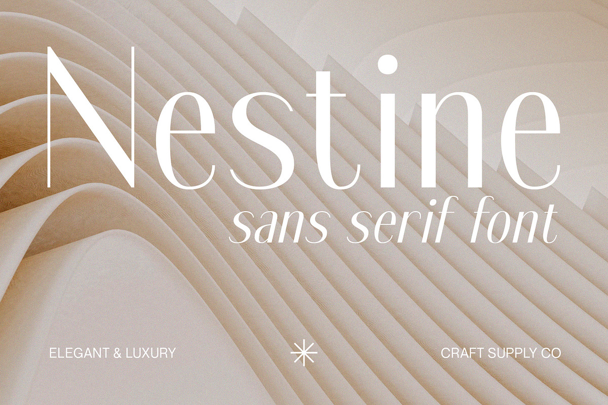 Nestine – Elegant Sans Serif, a Sans Serif Font by Craft Supply Co. (Photo 1 of 8)