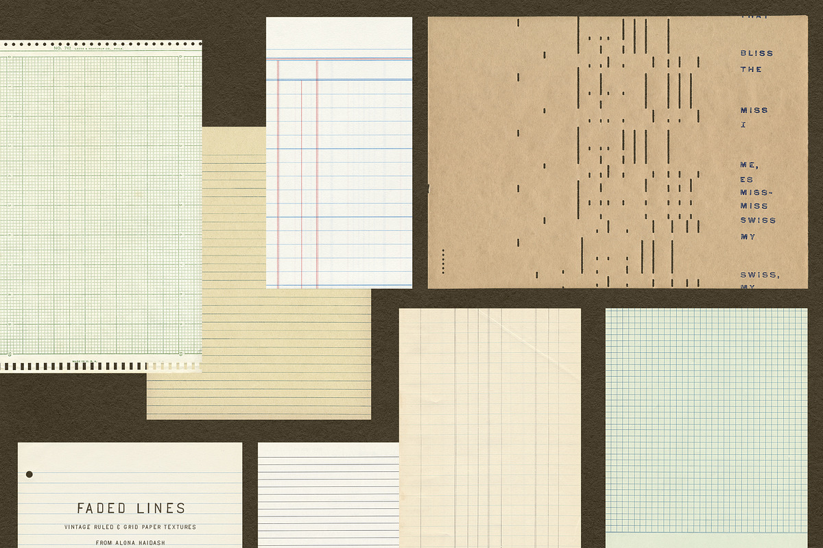 Vintage Ruled & Grid Paper Textures, a Texture Graphic by alonahaidash (Photo 8 of 15)