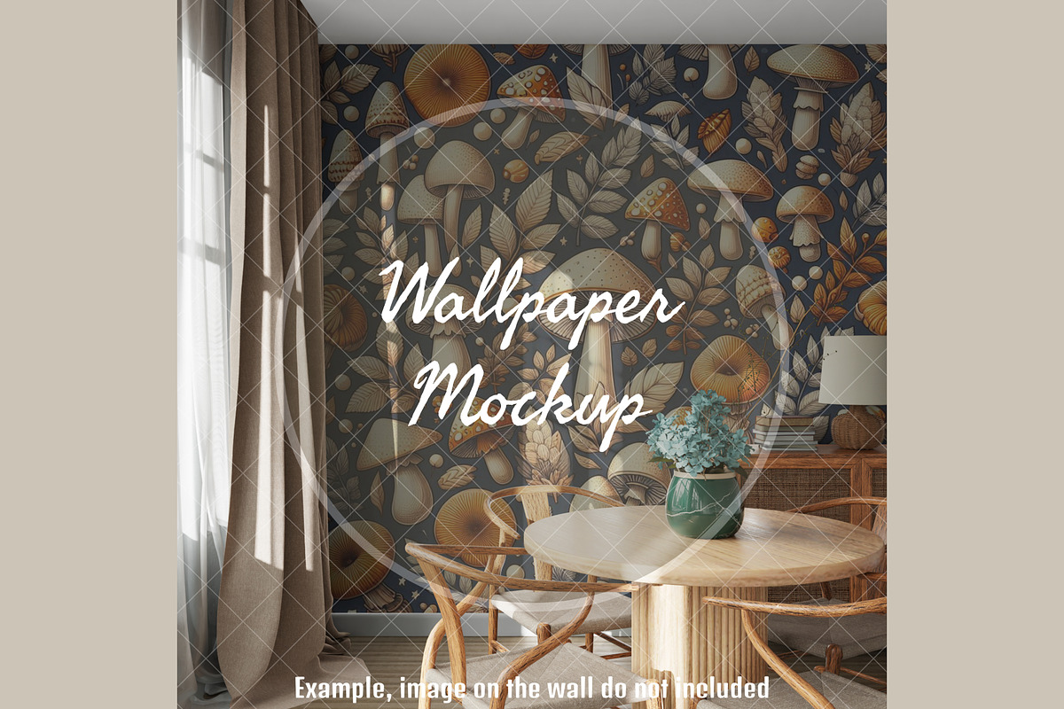 Wallpaper Mockup in Home Interior, a Product Mockup by MockupArtDesign (Photo 1 of 9)
