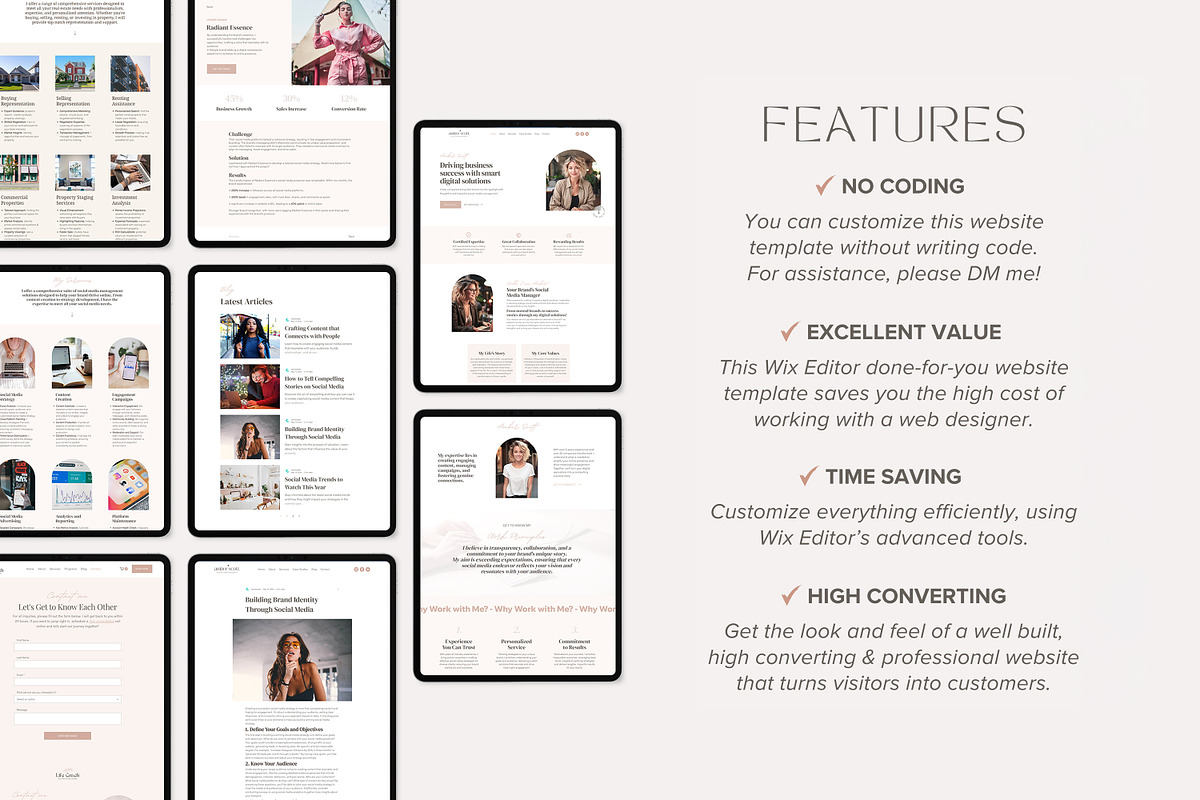Wix Template Social Media Manager preview 8