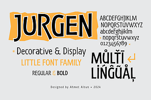 Jurgen Font Family, a Sans Serif Font by Ahmet Altun