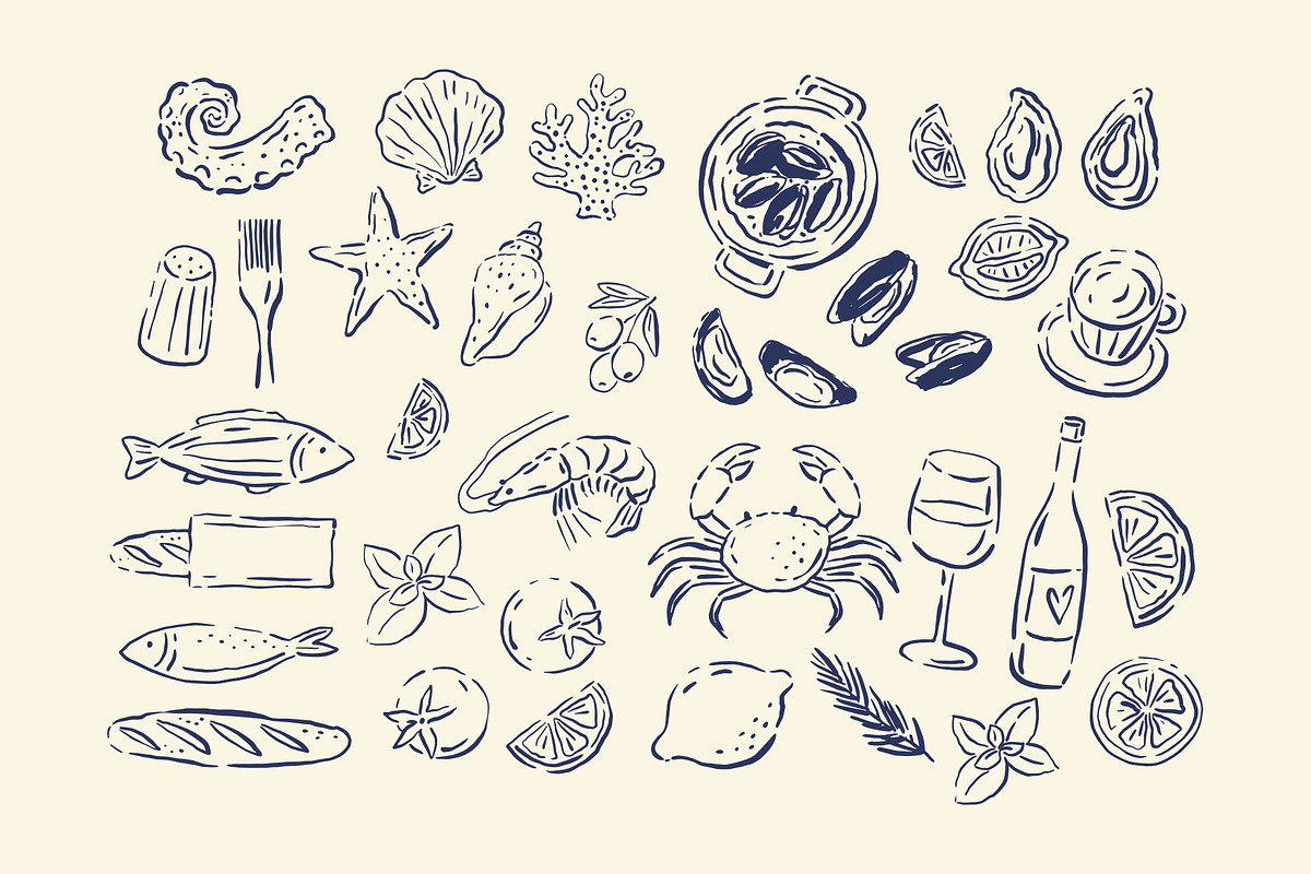 La Dolce Vita - Hand Drawn Food, a Decorative Illustration by Barkova Nadya (Photo 5 of 9)