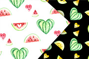 Watermelons Clipart & Patterns, a Food Illustration by Valin Malin (Thumbnail 10 of 14)