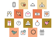 Wedding Icons, an Outline Icon by Marmalade Moon (Thumbnail 2 of 6)