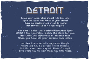 Detroit OTF Vintage Label Font.