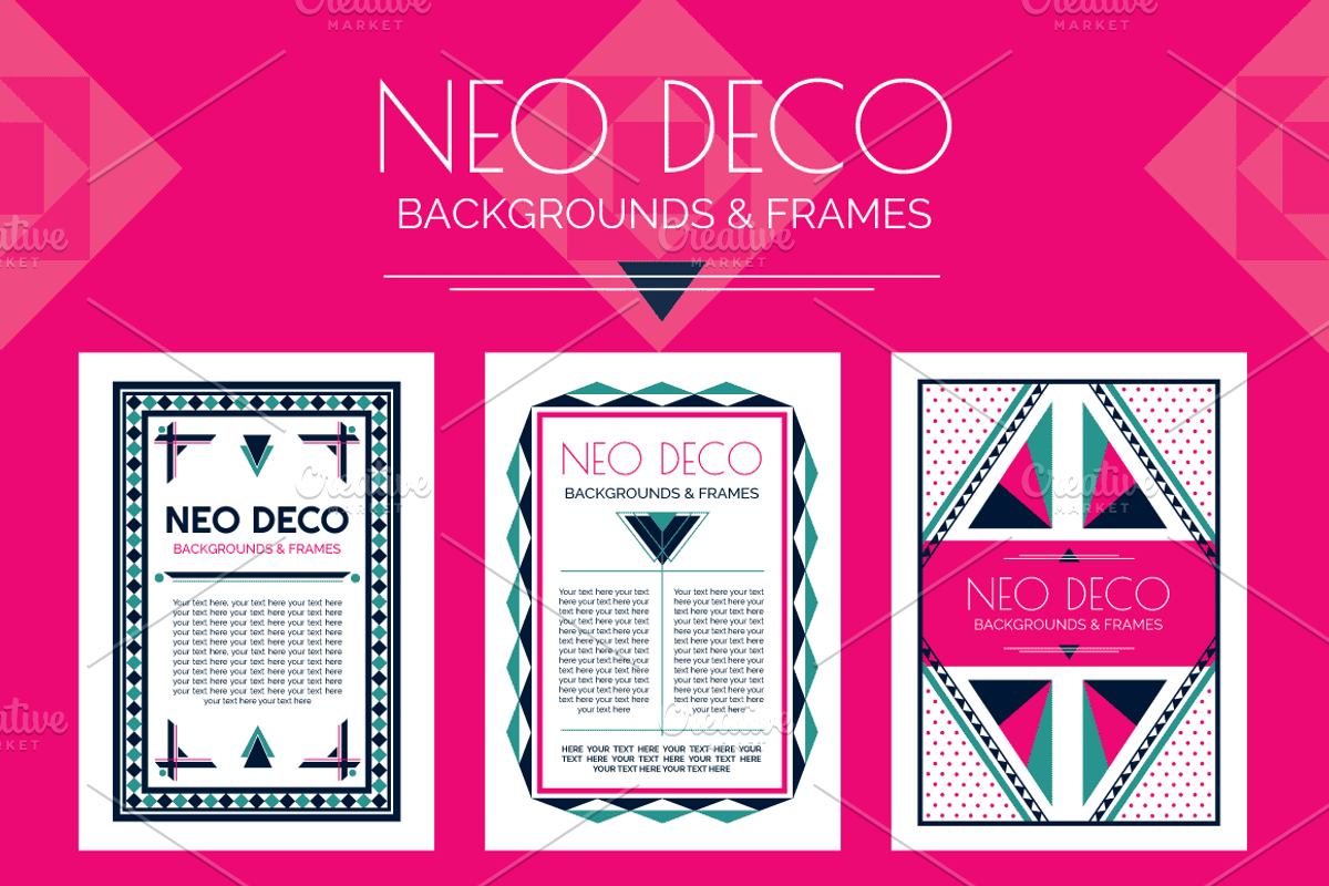 The Neo Deco Designer's Bundle, a Decorative Illustration by Wingsart Studio (Photo 2 of 4)