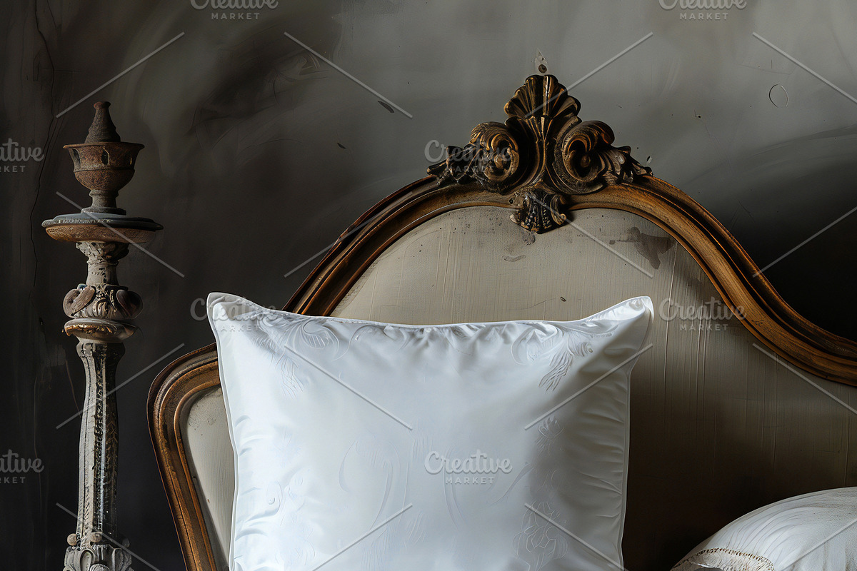 Cushion Mock-up /Classic Bed Scene, a Product Mockup by Nora Gad (Photo 11 of 12)