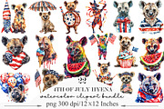 4th of July Hyena Sublimation, an Illustration by Designking (Thumbnail 1 of 5)