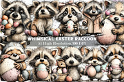 Whimsical Easter Raccoon Clipart, an Illustration by Sublimation Artist (Thumbnail 1 of 7)