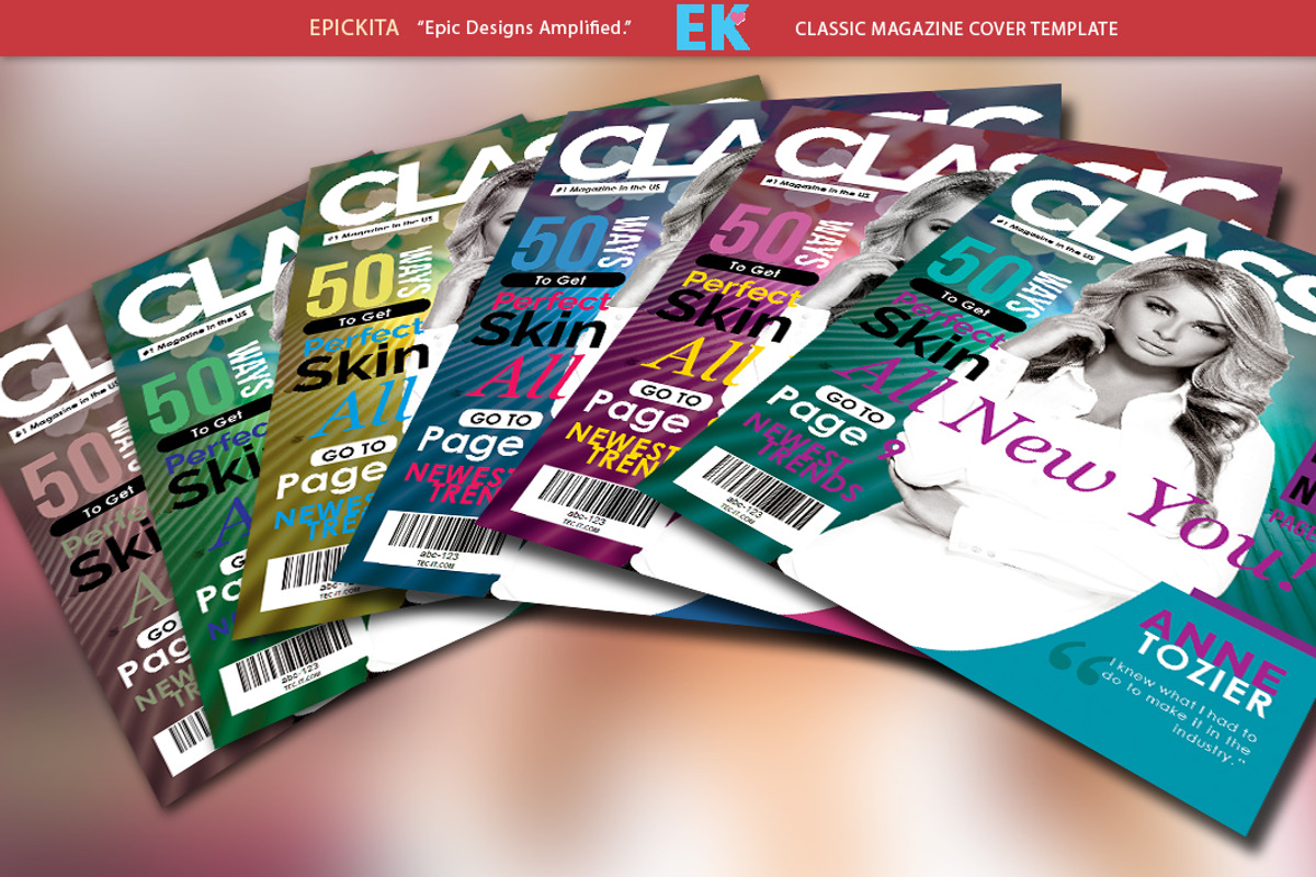 Classic Magazine Cover Template, a Magazine Template by Epickita (Photo 2 of 3)