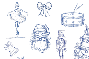 Winter Doodles Clipart Set