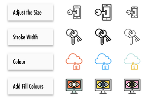 Privacy And Security GDPR Icons