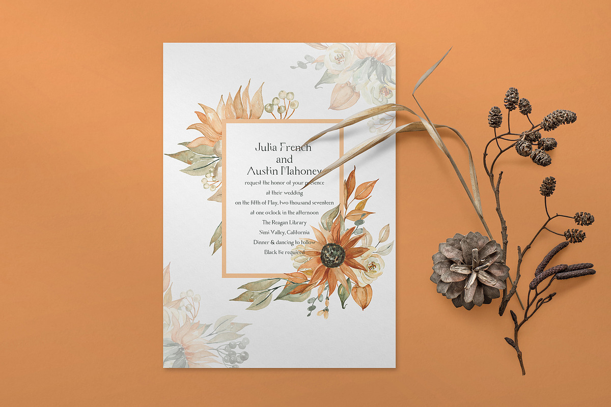 Autumn Vibes. Pumpkins Watercolor, an Illustration by LABFcreations (Photo 19 of 21)