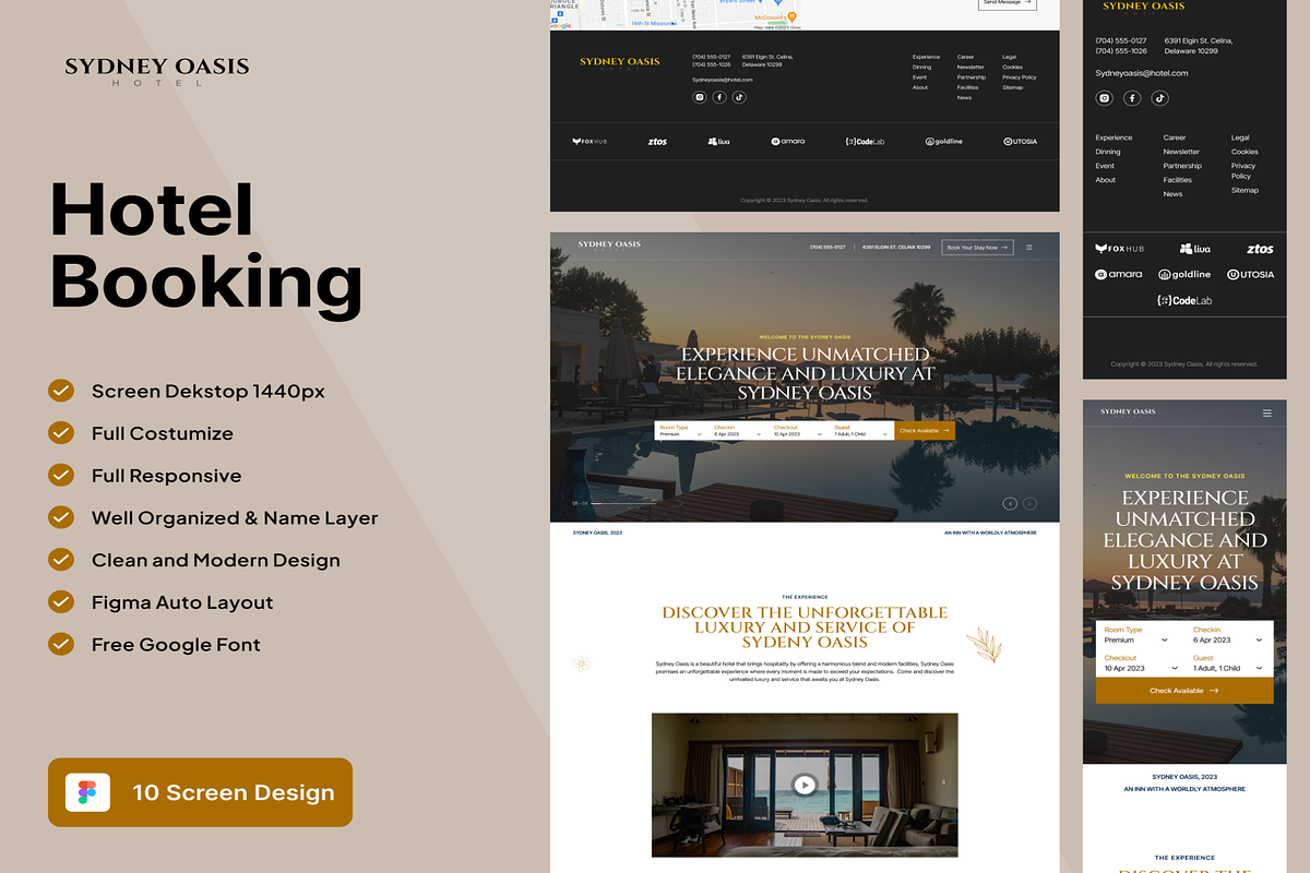 Sydney Oasis Hotel-Websites Template, an UI Kit Template by Creative Perspective (Photo 1 of 5)