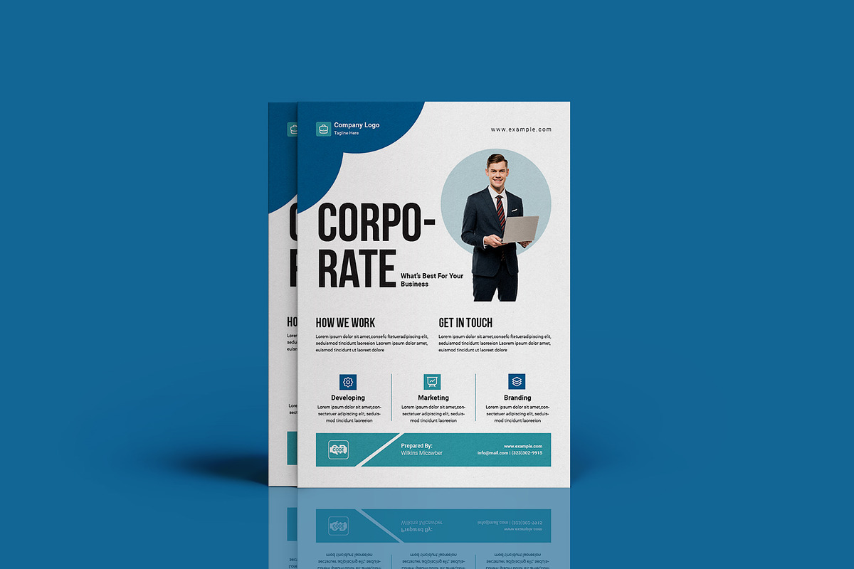 Corporate Flyer Template, a Flyer Template by E-Type (Photo 3 of 3)