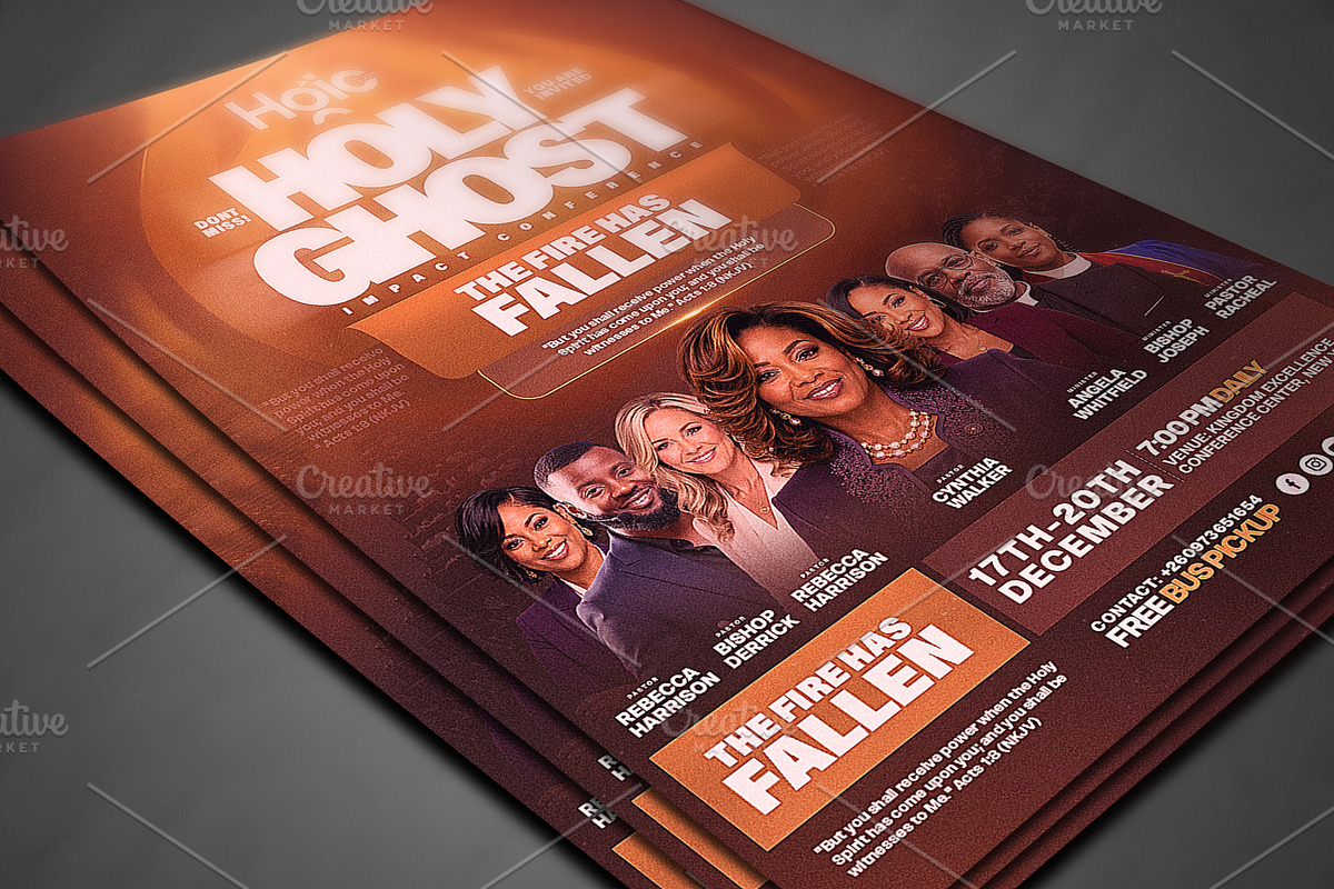 Holy Ghost Conference Church Flyer P, a Social Media Template by church flyer templates (Photo 4 of 10)