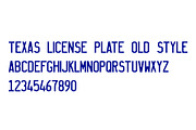 Texas Old style license plate font, a Sans Serif Font by frizio (Thumbnail 4 of 4)