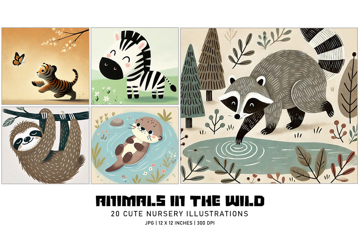 Animals in the Wild, a Decorative Illustration by Digital Art Creations (Photo 2 of 8)