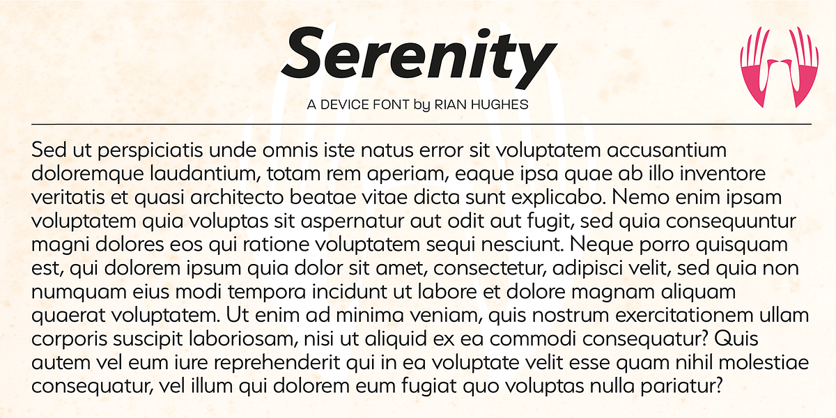 Serenity, a Sans Serif Font by Device (Photo 2 of 9)