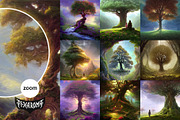 100 Fantasy Trees - Oil Painting Art, an Illustration by pixaroma (Thumbnail 7 of 18)