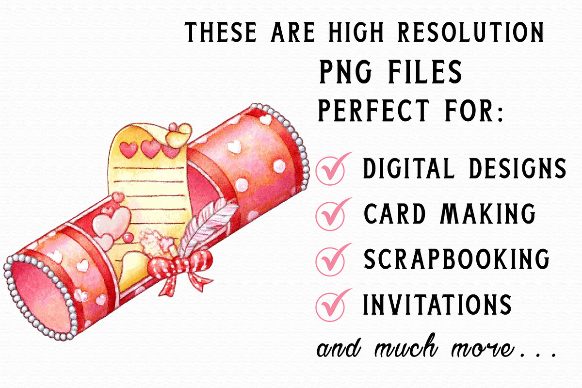 Valentine's Mail Clipart, an Illustration by Libby Wishes (Photo 5 of 7)