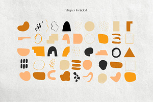 50 Orange Abstract Shape Clip Art