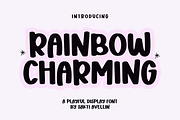 Rainbow Charming - Playful Display, a Handwritten Font by SaktiAvellin (Thumbnail 1 of 7)