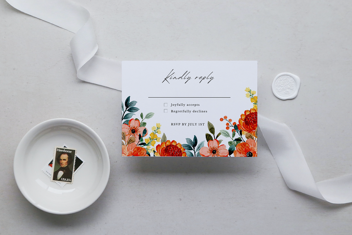 Editable Floral Wedding Invitation, an Invitation Template by ForeverPrint (Photo 4 of 9)