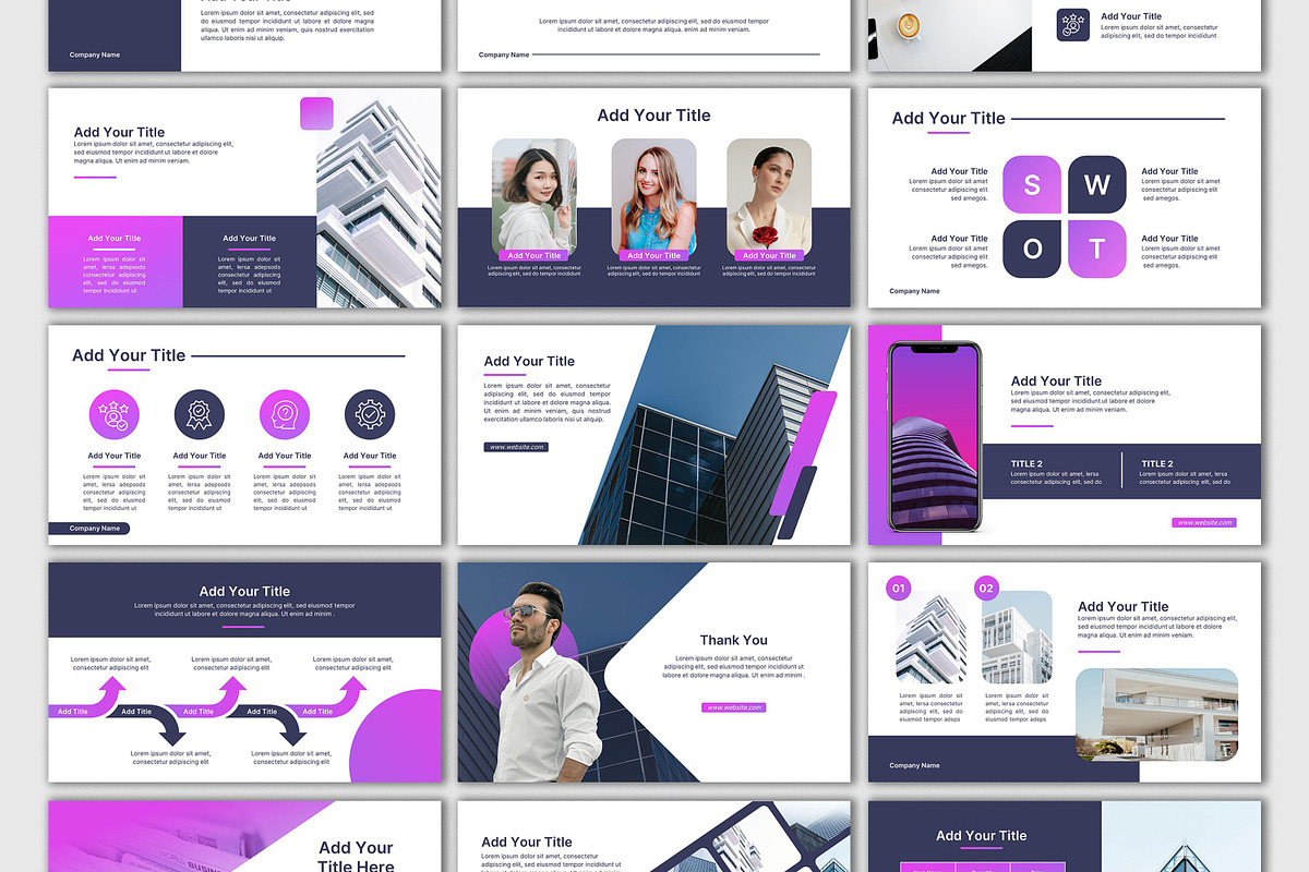 Purple Theme Powerpoint Template, a Presentation Template by SKY CREATION