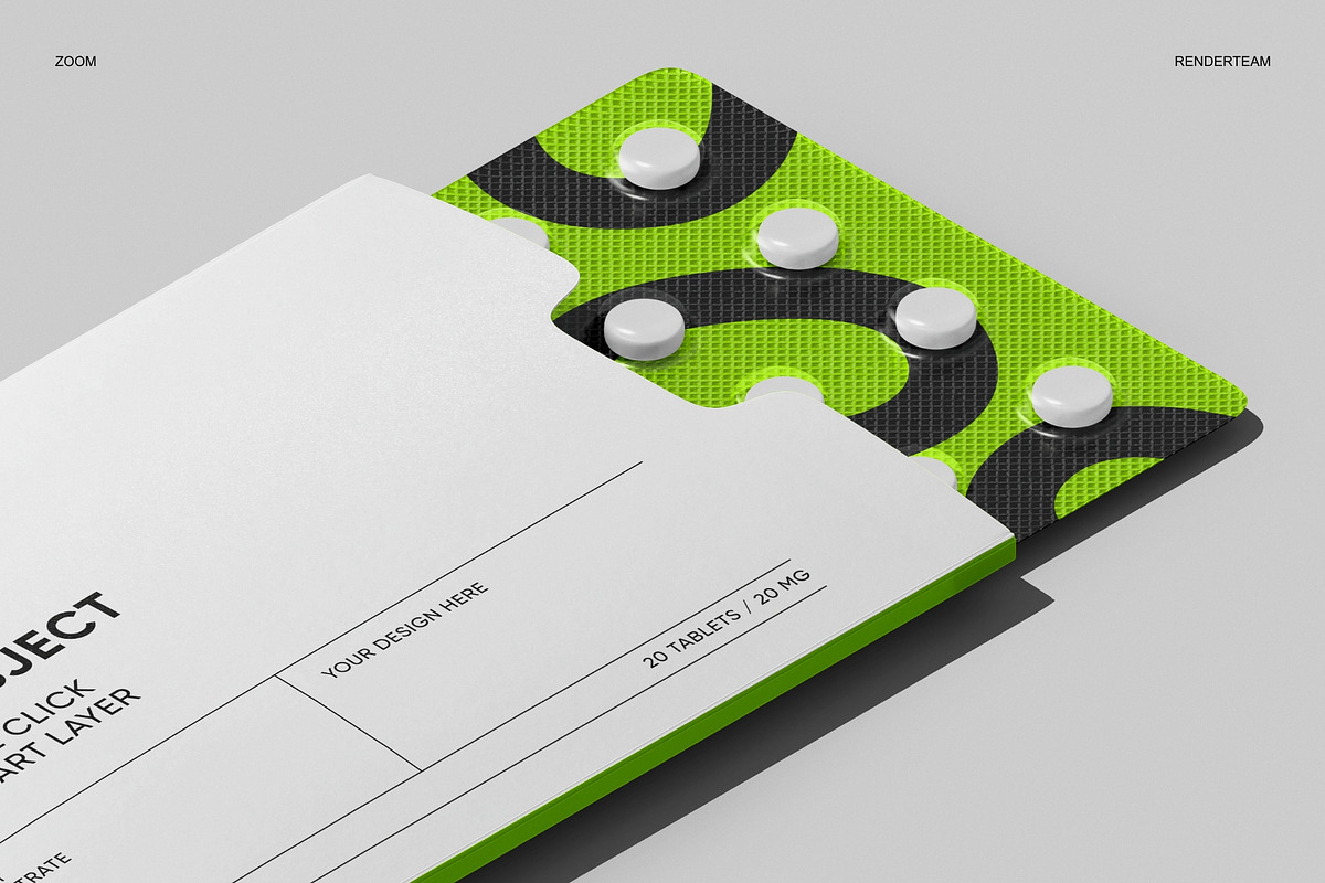 Pills Box Packaging Mockup (6 PSD)