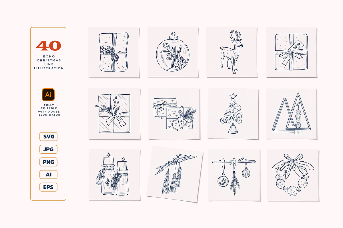Xmas Bundle | 11 in 1 | 2 500, a Decorative Illustration by KetteCreate (Photo 42 of 58)
