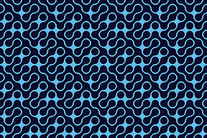 Blue Linked Seamless Pattern, a Pattern Graphic by Mightyfire