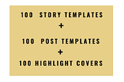 300 Black Gold Instagram Templates,, a Social Media Template by MORION (Thumbnail 2 of 7)