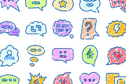 Colorful doodle chat speech bubble, an Object Graphic by pikepicture (Thumbnail 3 of 3)