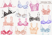 Lingerie Watercolor Collection, an Object Illustration by BarvArt (Thumbnail 2 of 9)