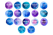 Watercolor round elements set., an Illustration by Vasilevska (Thumbnail 5 of 5)