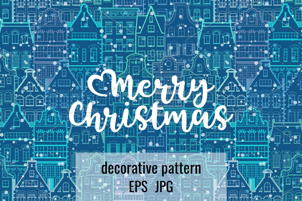 Christmas city street landscapes, a Decorative Illustration by Primula`s shop (Photo 7 of 7)