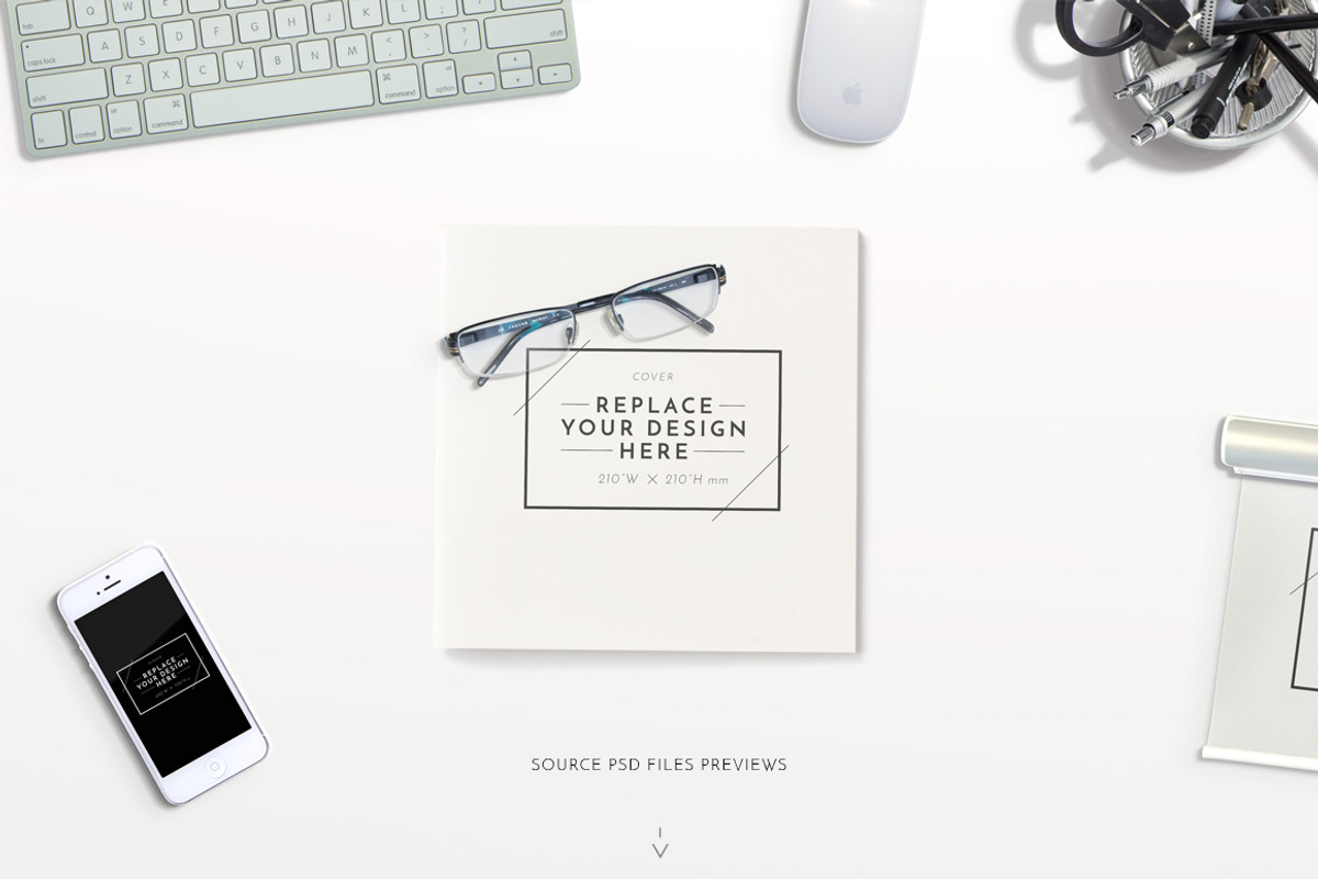 Square Magazine / Catalog Mockups, a Print Template by ItemBridge (Photo 2 of 4)