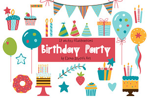 Birthday Party Cartoon Clipart