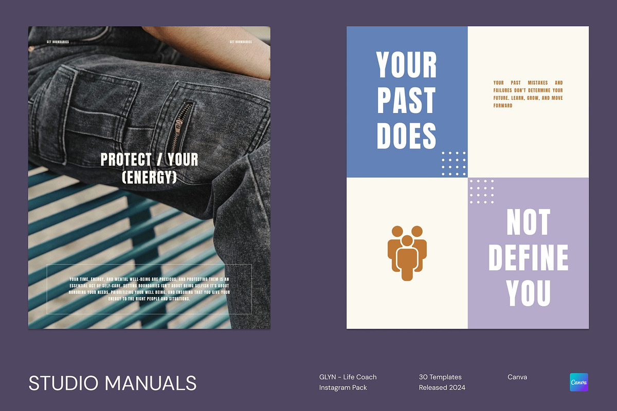 GLYN – Life Coach Instagram Pack, a Social Media Template by Studio Manuals (Photo 4 of 8)