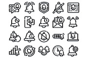 Notification bell icons set for, an Object Graphic by pikepicture (Thumbnail 2 of 3)