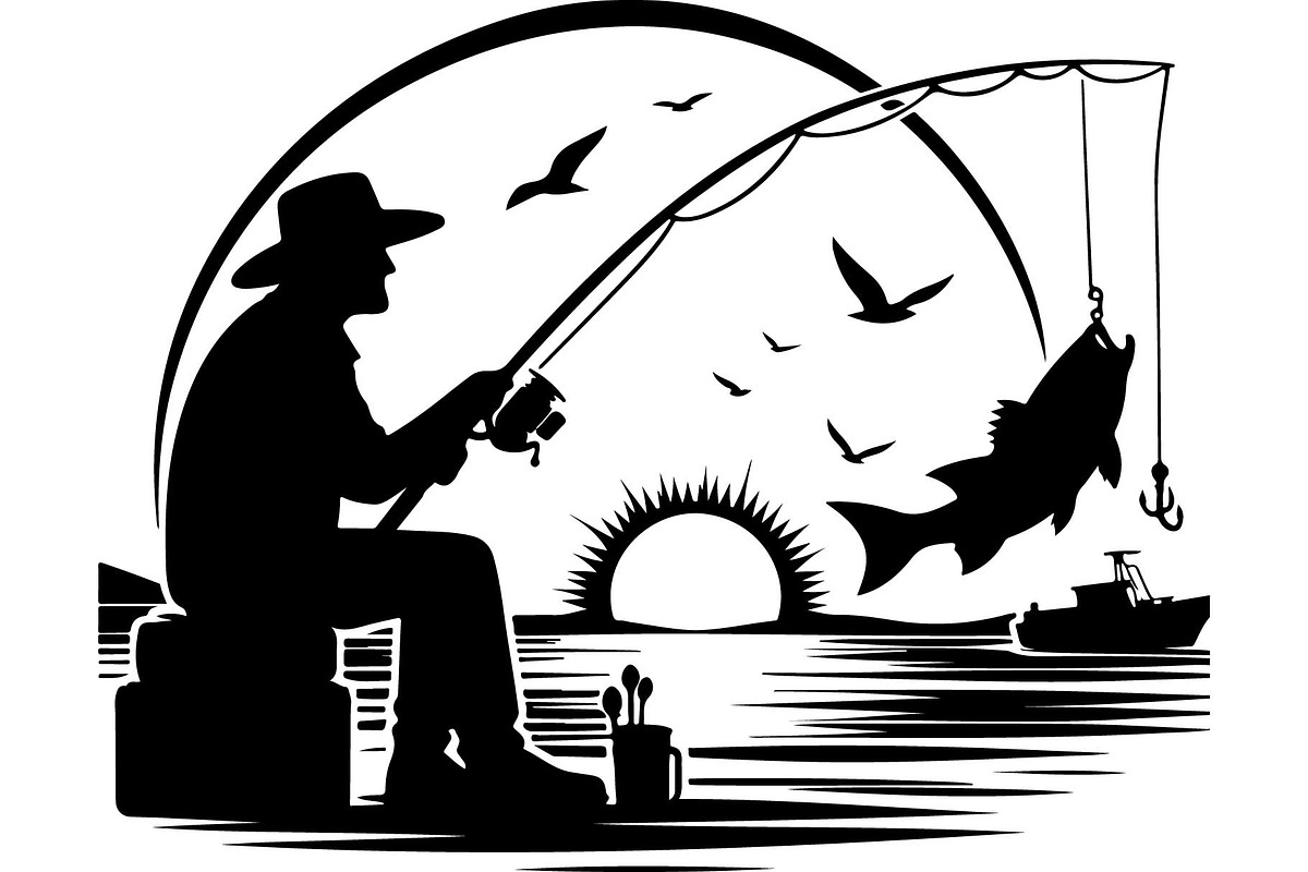 Fishing Vector Scene Bundle, an Object Graphic by jahid234 (Photo 2 of 13)