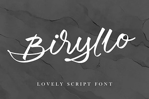 Biryllo | Lovely Script Font
