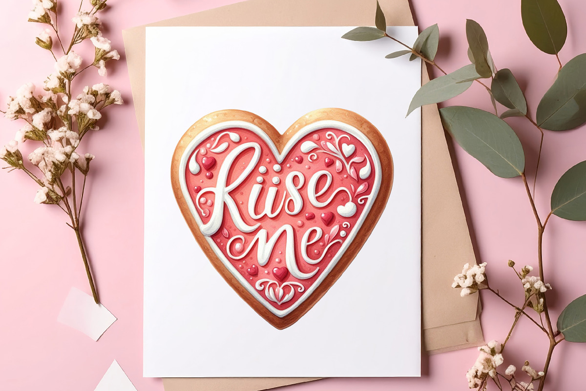 Watercolor Sweet Valentine Clipart, an Illustration by SinaCreation (Photo 9 of 11)
