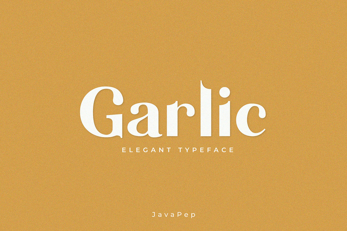 Garlic / elegant font