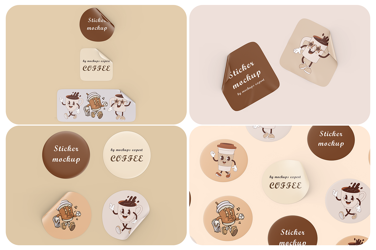 Sticker Mockups, an Advertising Mockup by Mockups Expert (Photo 1 of 6)