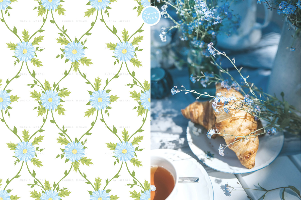 Cottagecore Pattern 20 Flower Vine, a Pattern Graphic by Euonia Meraki (Photo 8 of 21)