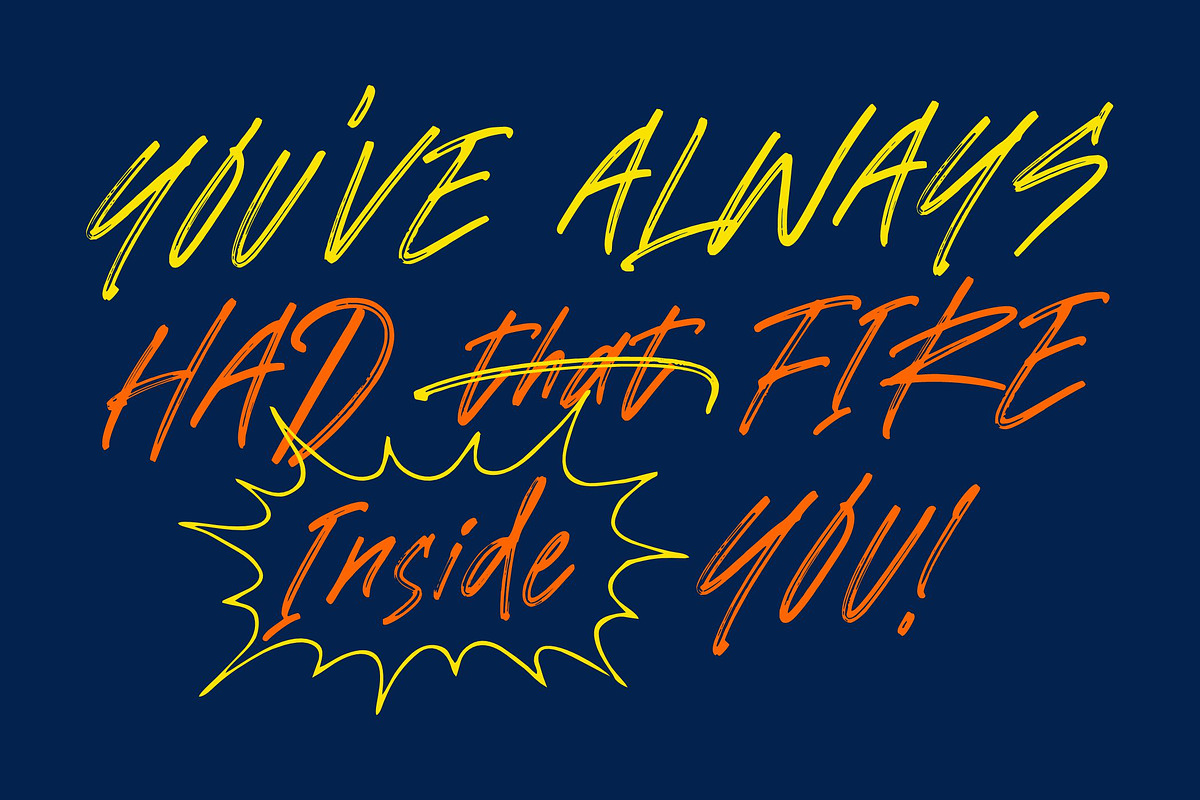 Emoria – Expressive Brush Font, a Font by Genetype (Photo 4 of 8)