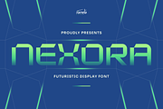 Nexora Futuristic Display Typeface, a Sans Serif Font by Namela Studio (Thumbnail 1 of 8)